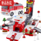 真智力儿童变形消防车轨道玩具汽车男孩城市警车套装收纳益智宝宝停车场 工程款[配11辆车+1只飞机+11个路标]可变形/灯