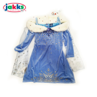 jakks 迪斯尼女孩玩具 动漫周边角色人物扮演 新版冰雪奇缘艾莎公主裙 120