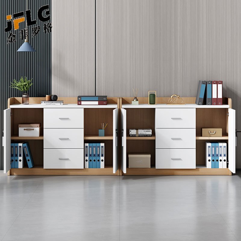 苏宁 金菲罗格 办公家具 可定制颜色会议茶水柜储物柜 1600*400*800四门矮柜高清大图