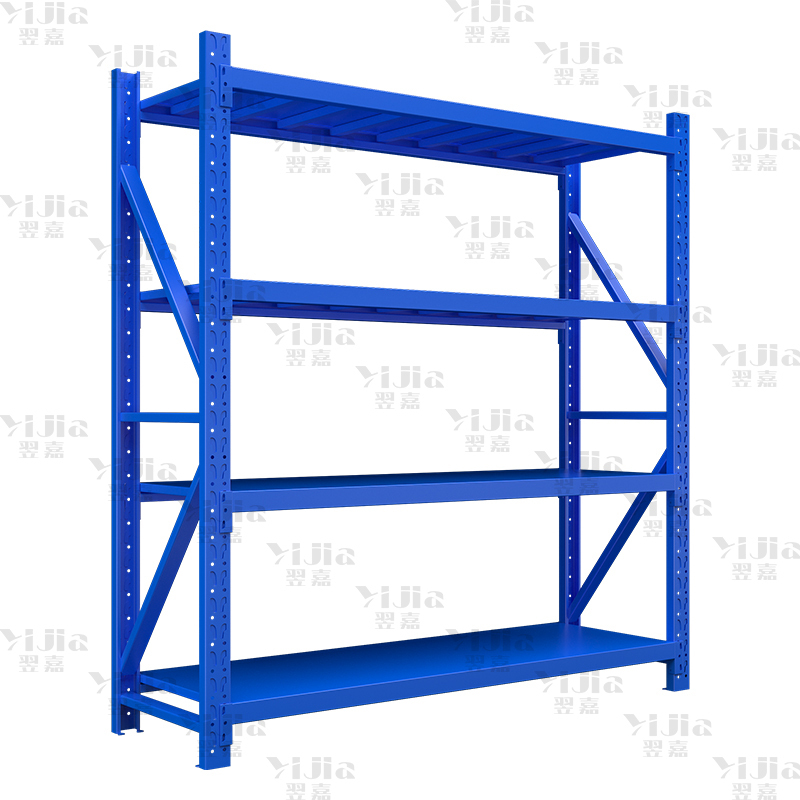 翌嘉 仓储货架库房置物架重型货架蓝色主架1500*500*2000mm/300kg