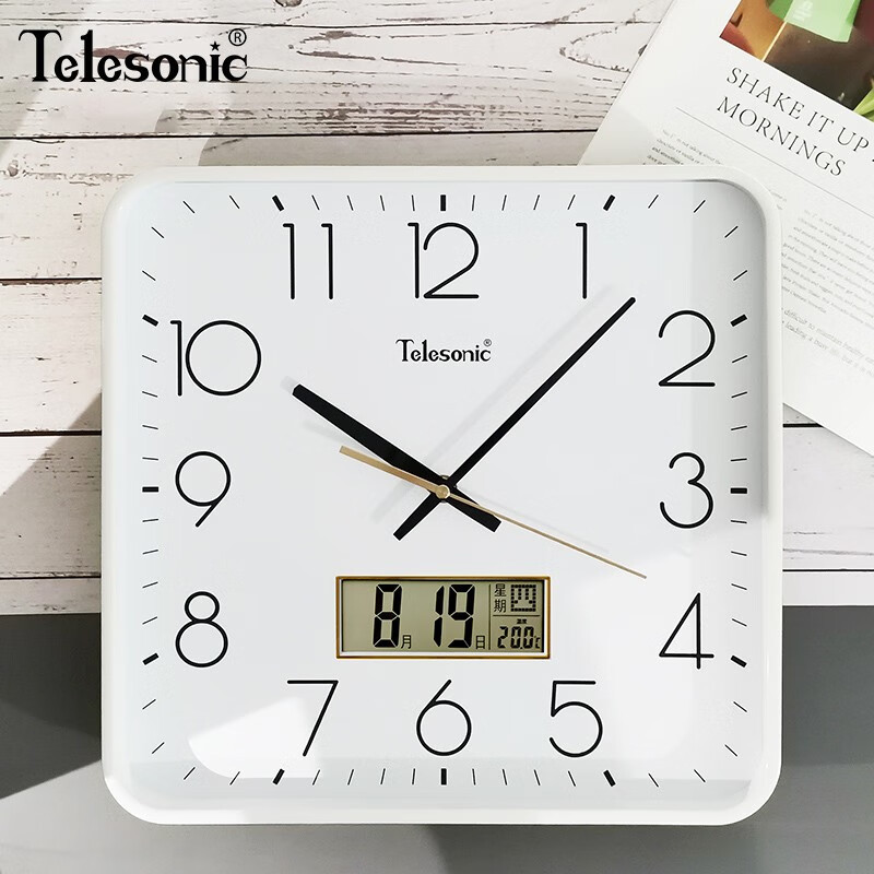 天王星(Telesonic) A1757-1 33*4.5*32cm @挂钟 白色 (计价单位:个)