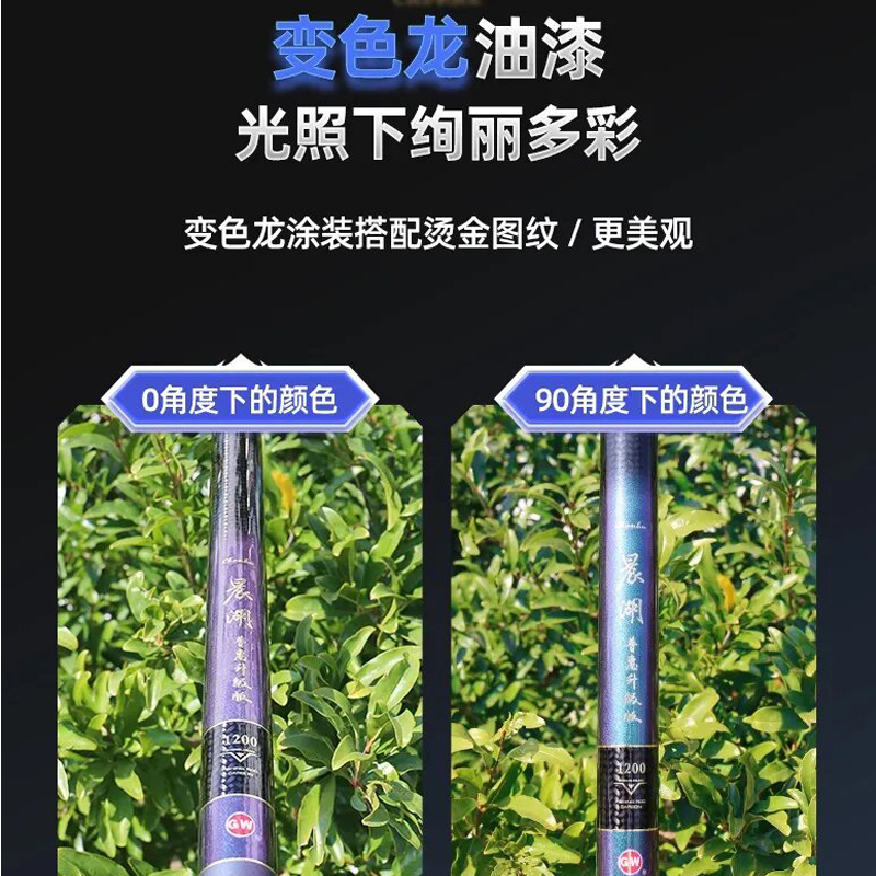 新款光威鱼竿晨湖普惠升级版10 11 12 13米炮杆手竿鲫鱼竿19调碳素鱼竿长节竿高清大图