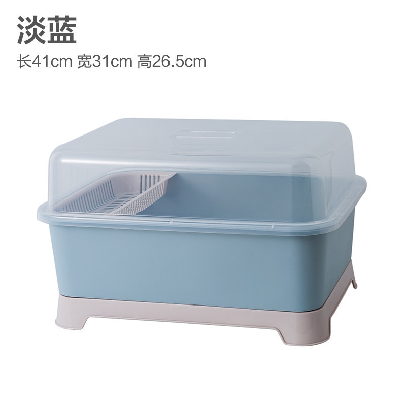厨房碗筷收纳盒带盖沥水碗碟架特大号装放盘子餐具置物箱碗柜SV型 三维工匠收纳箱高清大图