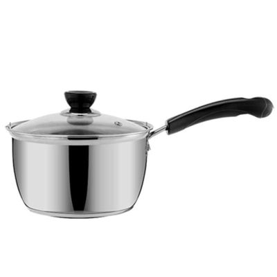 18CM单柄特厚款 不锈钢奶锅汤锅加厚煮面小奶锅迷你小锅不粘热奶锅电磁炉燃气通用