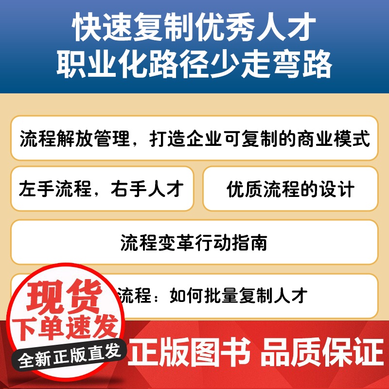流程密码 流程管理麦当劳可复制管理精髓组织高效体系降本增效流程重组领导力商业流程再造系统高清大图