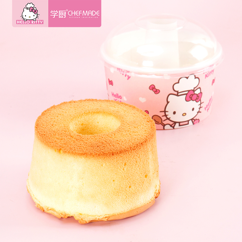 学厨HELLOKITTY 6寸戚风蛋糕 蛋糕模具 海绵蛋糕中空蛋糕纸杯模马芬蛋糕纸托纸垫烘焙包装6个装 KT7077