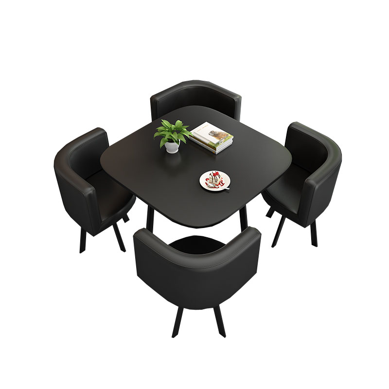 晋舰 洽谈桌休息区谈判桌北欧风会客接待桌简约奶茶店桌椅组合 组合八