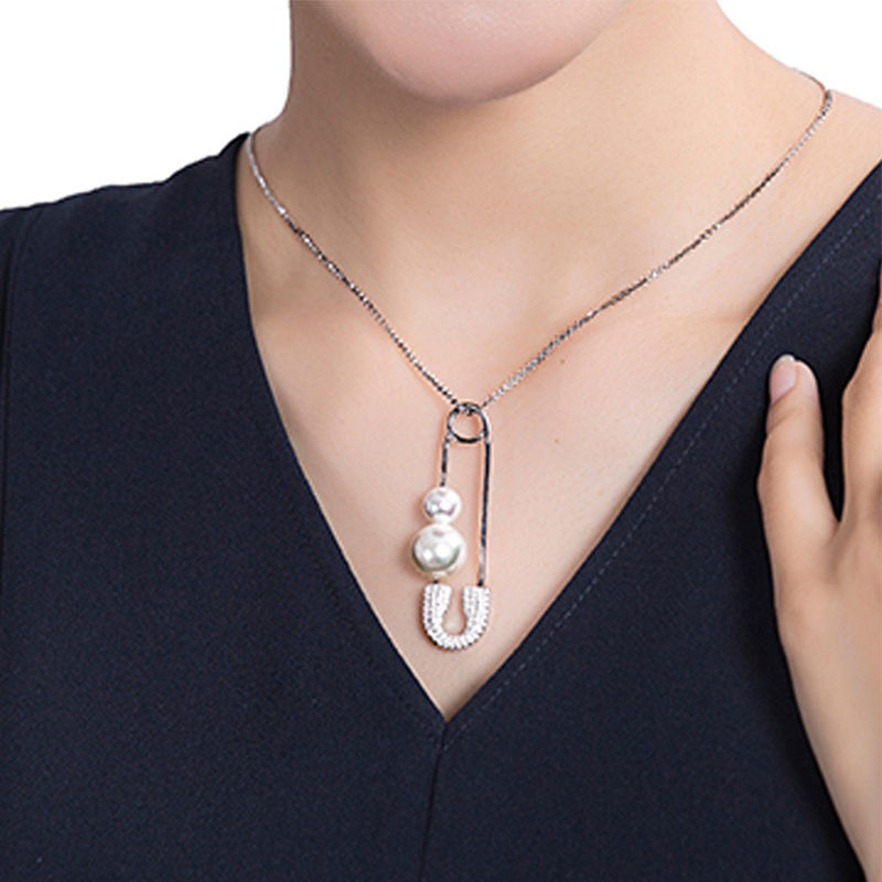 apmmonaco别针吊坠短款锁骨毛衣链ap9746xpl