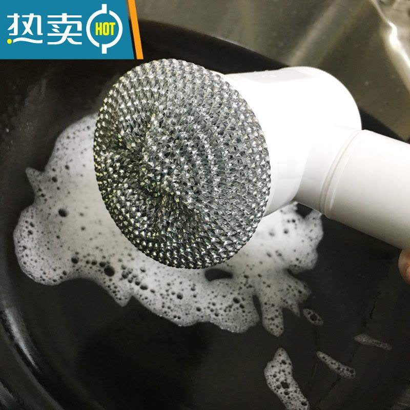 敬平电动清洁水池洗碗器多功能家用地板刷子浴室卫生间厨房瓷砖浴缸 升级充电款1套(含6个刷头)图片