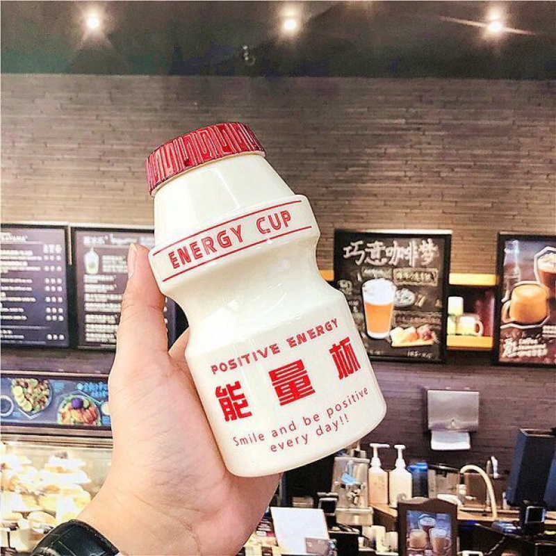 卡通可爱少女水杯韩版软妹in烘焙精灵s牛奶杯男女学生情侣茶杯酸奶杯 能量杯480ml 杯子+背带+萝卜笔
