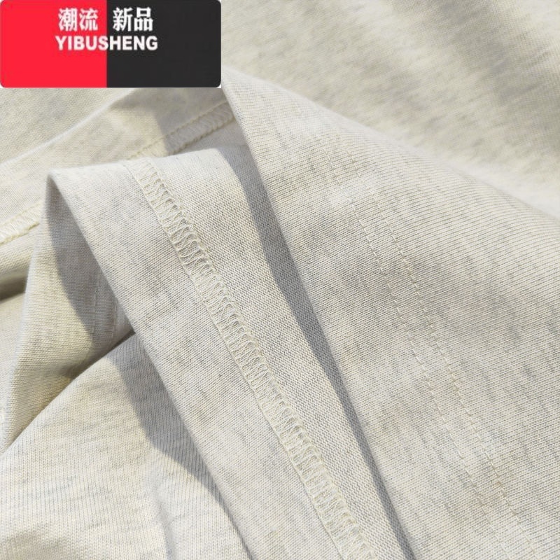 YIBUSHENGt恤女短袖上衣服小众vintage美式设计感印花季宽松半袖tee高清大图