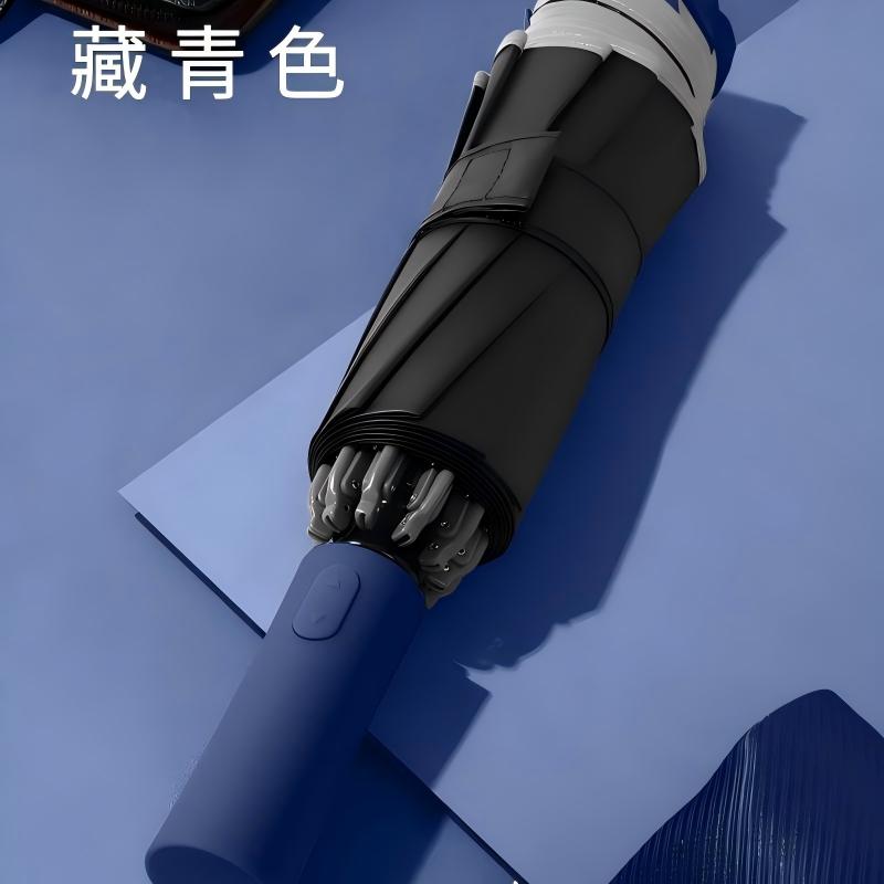 三极户外 户外反向十骨带反光条雨伞 烟灰色 TP7034-藏青色 藏青色