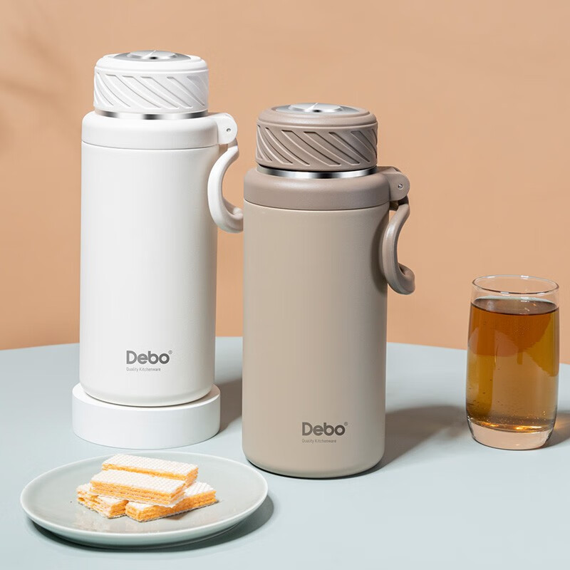 Debo德铂 萨堡真空保温壶米白色1L/个 DK-021