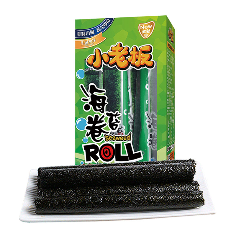小老板海苔原味卷27g盒即食海苔儿童宝宝零食海产参数