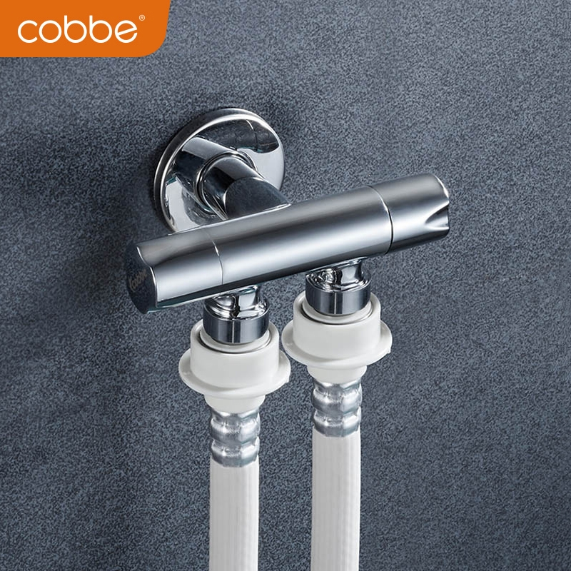 卡贝cobbe洗衣机水龙头一分二两用接头全铜分水器三通一进二出双龙头