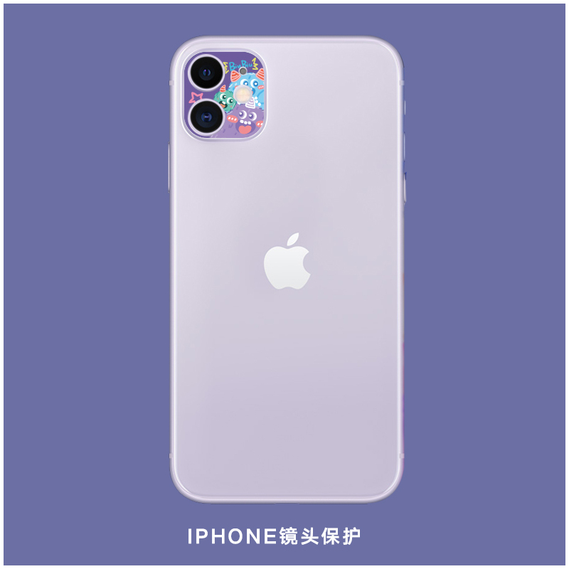 iphone11镜头膜苹果11promax钢化膜后摄像头保护膜防刮相机防摔膜|11pro-镜头圈(爱心熊)