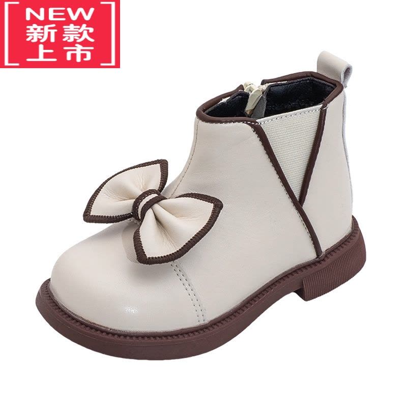 可莉允2022秋冬新款女童靴子小女孩短靴软底宝宝鞋儿童公主靴加绒皮靴潮图片