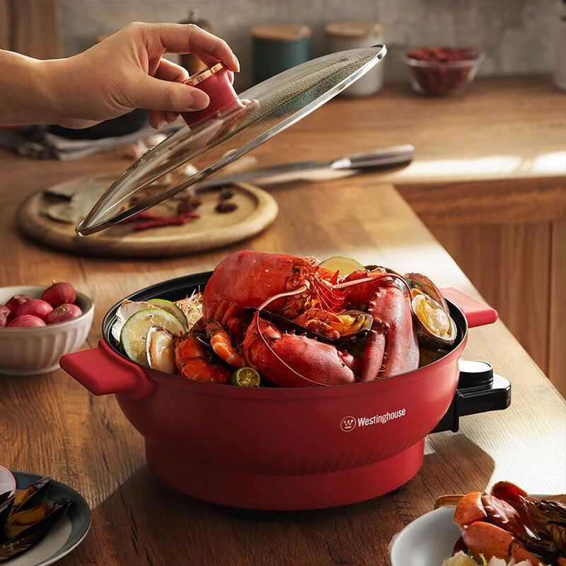 西屋(WESTINGHOUSE) WHG-1501B电火锅 烤涮一体锅 多功能电火锅 5L高清大图