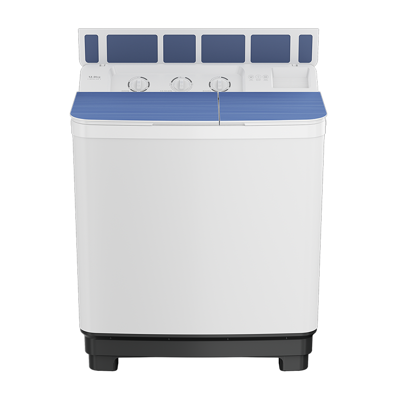 美的(midea)双桶洗衣机 12公斤大容量半自动洗衣机 洗脱分离 强劲动力