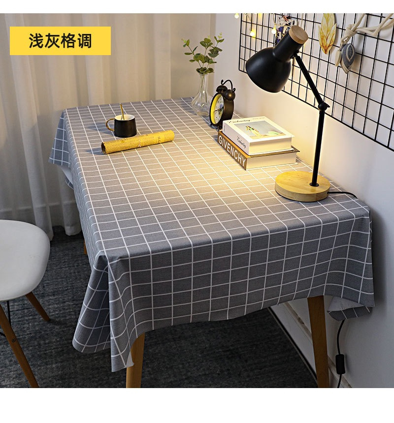 PVC桌布 防水防油桌布 格子桌布80*120cm高清大图