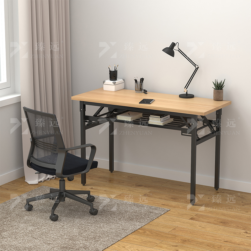 臻远ZY4082119 办公家具办公桌职员桌折叠桌长条桌 双层800*400*750高清大图