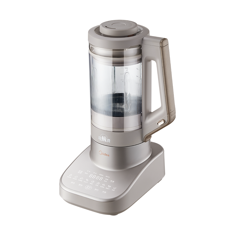 美的(Midea)安睡低音破壁机悬浮降噪1.75L大容量双层隔音杯体榨汁机家用全自动豆浆机 MJ-PB13S69 GM