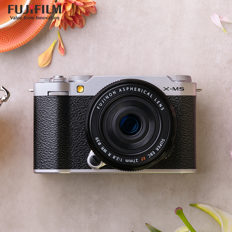FUJIFILM/富士X-M5银色单机身 胶片时尚无反数码相机微单相机 20款胶片模拟 2610万像素 vlog视频高清大图