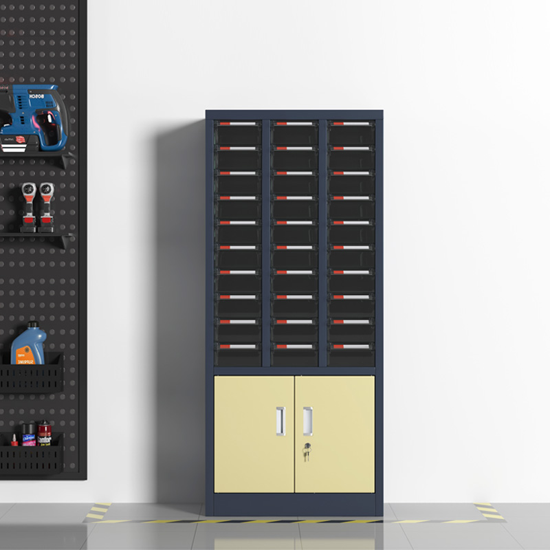 臻远 ZYLJG-W103 零件柜抽屉式工具柜电子元件柜螺丝柜物料柜 30抽透明无门加工具柜大号高清大图