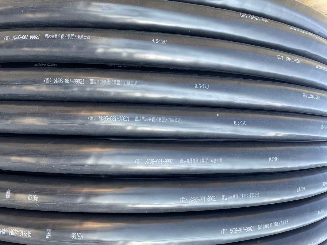 固达电缆 阻燃单股铜芯硬线 (备注颜色)高清大图