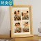 敬平创意四联组合宫格摆台洗照片做成情侣婚纱照相册框照片打印加相框 复古色-4宫格[内框20.5*30.5cm]放四张5寸