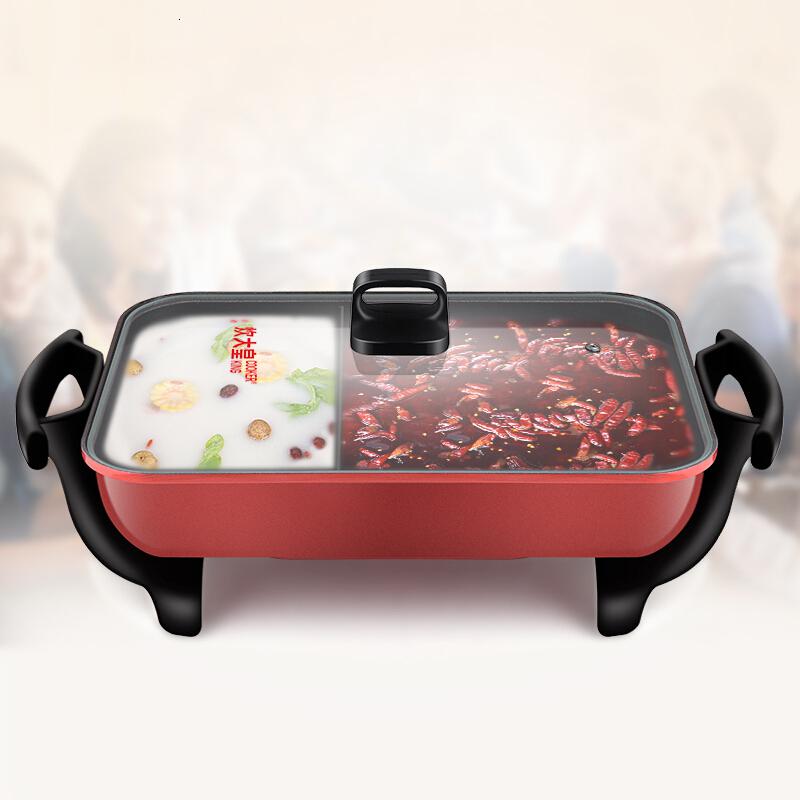 炊大皇电火锅烧烤两用锅37x27cm多用途不粘锅电热锅L高清大图