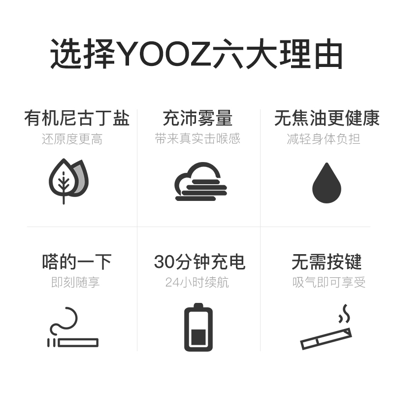 yooz柚子雾化弹(2MLx4)冰醇芒果 换弹式小烟电子烟烟弹2019新款同道大叔同款