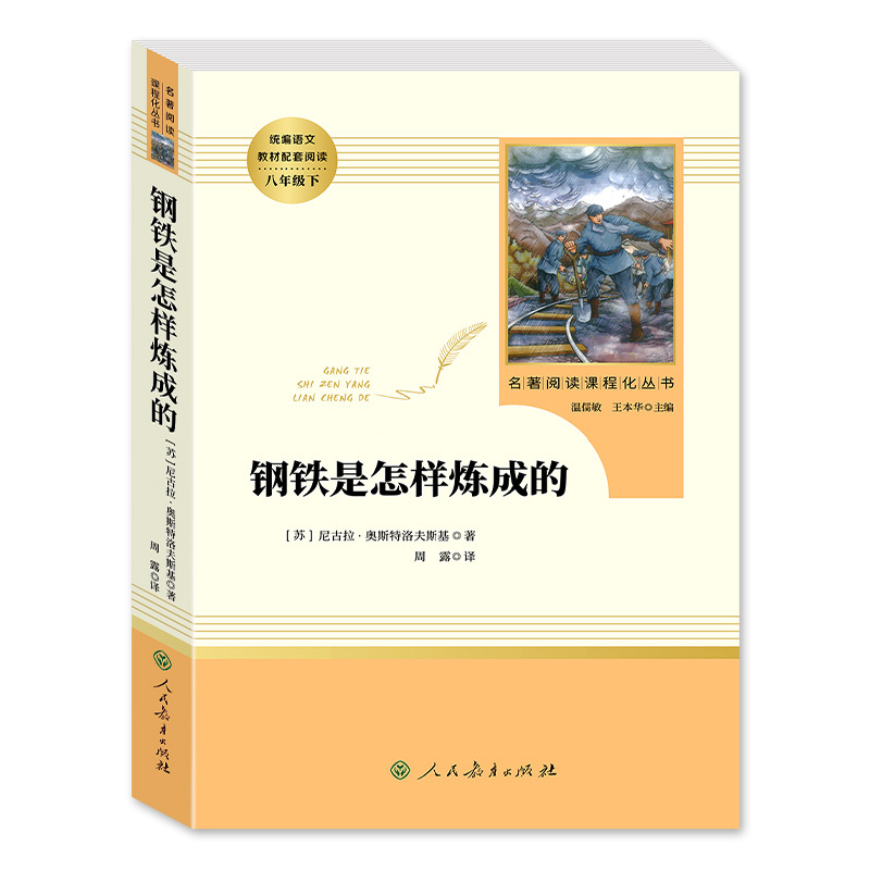 6本套]钢铁+经典常谈+名人传+12封信+平凡、苏菲的世界 [正版]钢铁是怎样炼成的人民教育出版社 初中原著完整版七八年