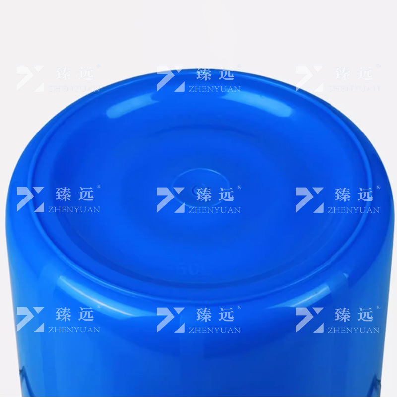 臻远 ZY-YXT-08圆形大号垃圾桶餐厨商用桶带盖垃圾环卫桶 加厚160L蓝色高清大图