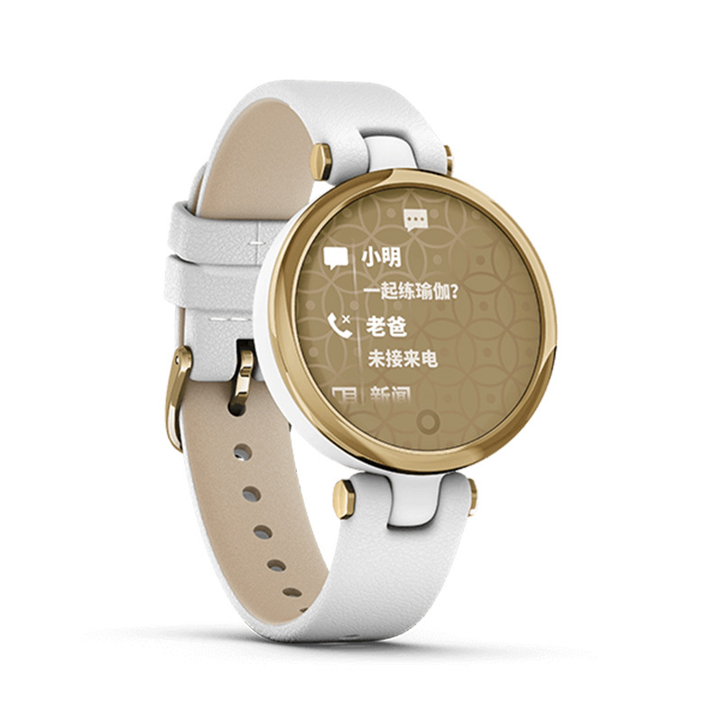 佳明(GARMIN)Lily女性智能时尚运动腕表心率血氧身体电量监测智能通知提醒经期孕期管理 时尚版 纯白香槟金