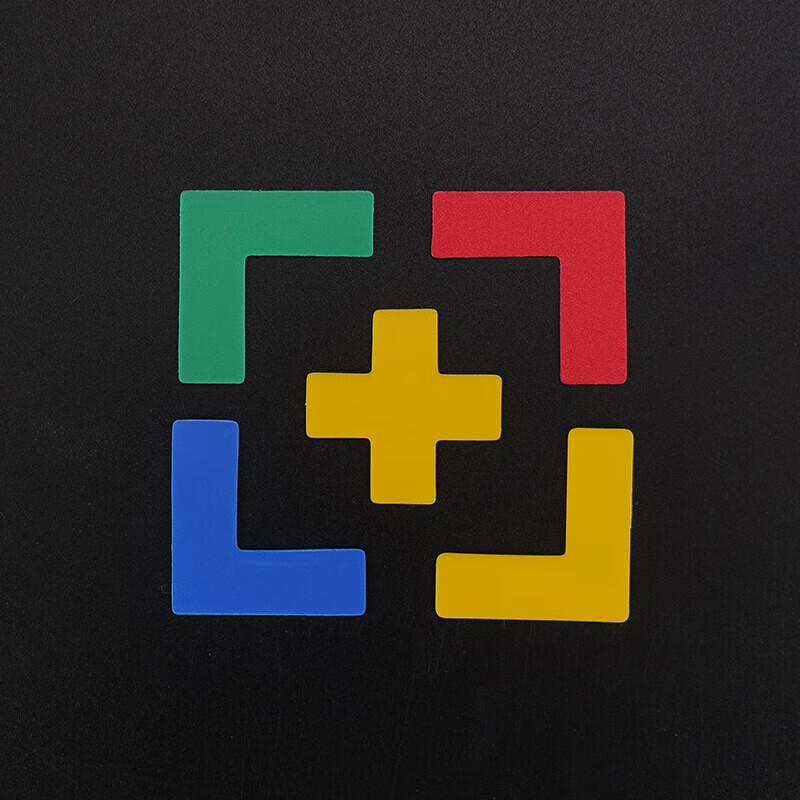 海斯迪克 警示6S四角定位贴 gnjz-1328 3*1cm 绿色 T型 100个 1包高清大图