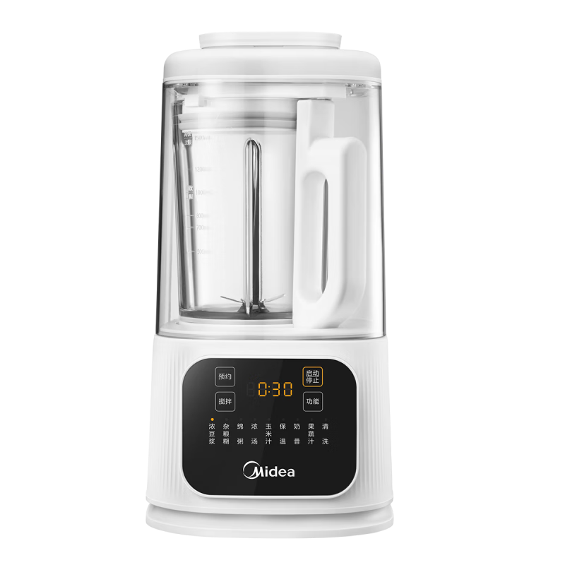 苏宁 美的(Midea)破壁机3-4人用榨汁豆浆机辅食料理机1.5L 大容量轻巧杯体PB40D53