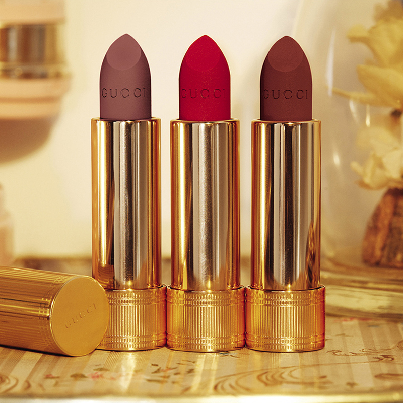 古驰gucci倾色绒雾唇膏金管雾面口红25208504505枫叶红断货王哑光丝绒