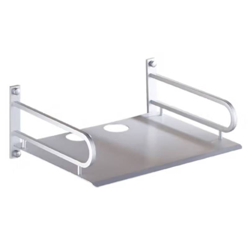 孟氏丽天33cm 免打孔单层银灰色 挂墙置物壁挂式架子收纳架收纳盒架(单位:个)