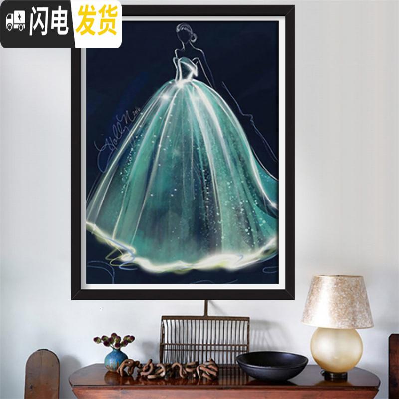 三维工匠蒙娜丽莎2018新款简单十字绣客厅简约现代清新小幅餐厅卧室刺绣线 [赠运险-丝线]47*61厘米[不满意包退]高清大图