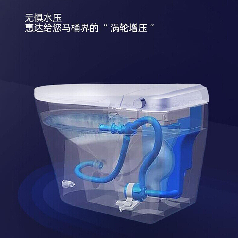 惠达智能马桶ET62/ET67坐便器即热式电动冲洗烘干多功能带遥控自动感应一体式连体内置水箱低水压启动