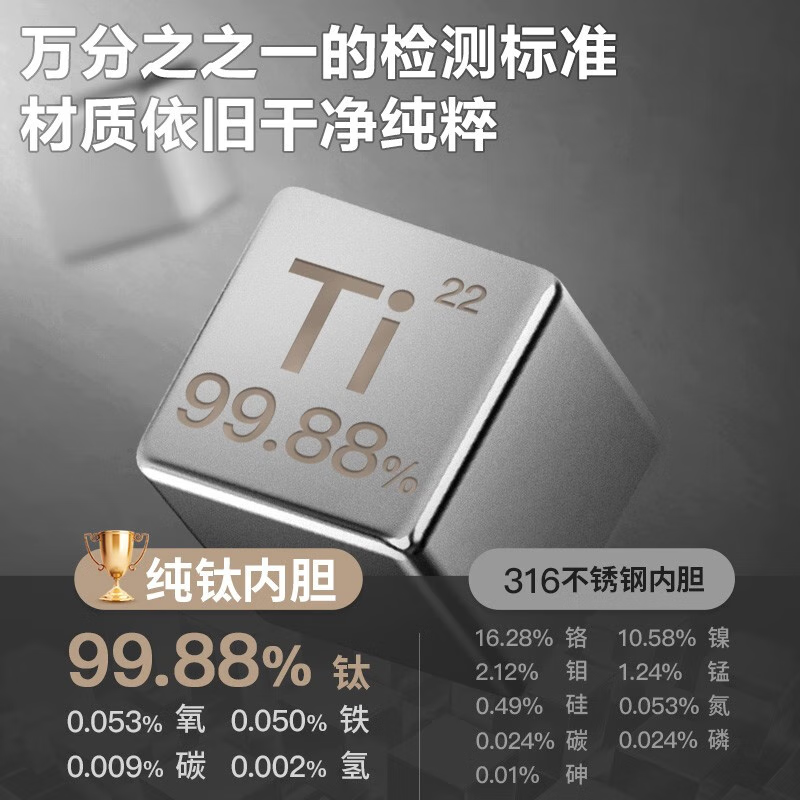 苏泊尔(SUPOR)轻音钛保温杯 保温保冷 车载便携礼盒装 KC45HZ11珠光白450mL