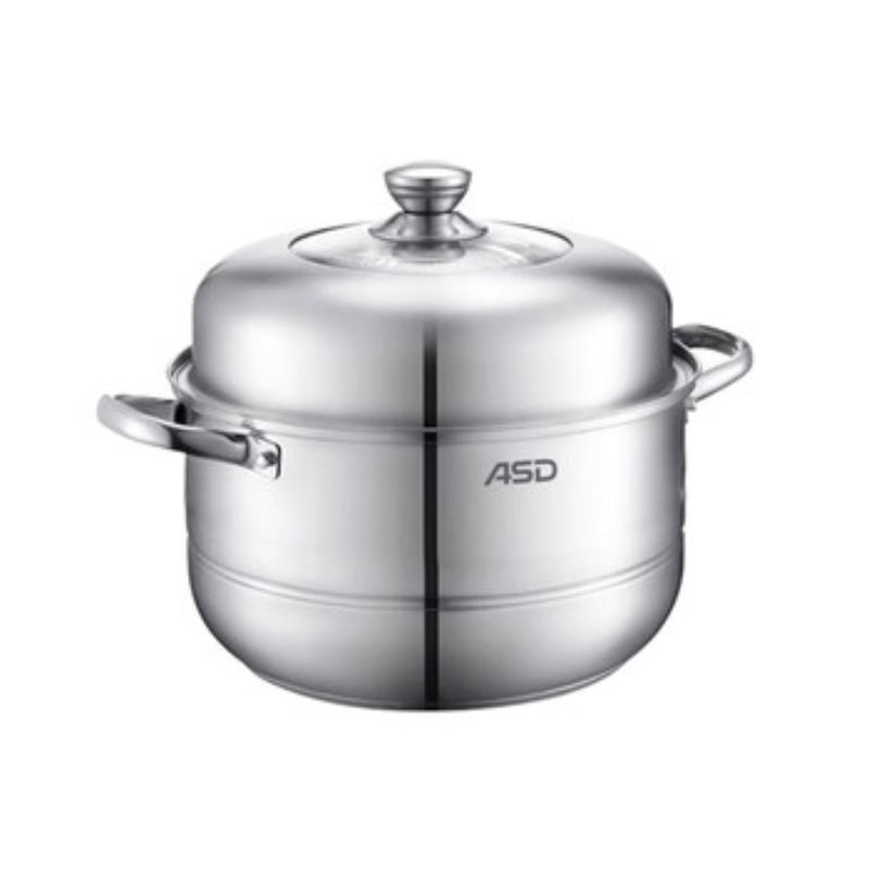 苏宁 爱仕达 蒸锅 ZS28Q1Z 家用两层覆底不锈钢蒸锅(含蒸片)28CM