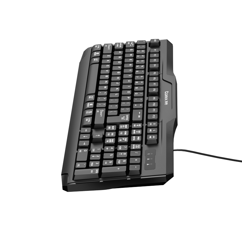 齐心 KB-10069 办公家用有线键盘 黑高清大图