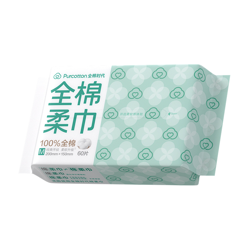 全棉时代(Purcotton) M码棉柔巾 60片*3包/袋高清大图