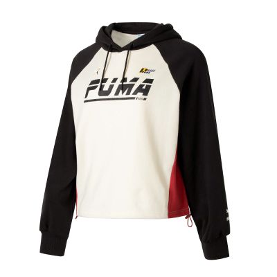 彪马女子卫衣时尚撞色拼接连帽休闲运动套头衫625819-87 625819-87 S