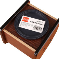 优必利 木质笔筒笔袋桌面收纳盒办公桌整理架可旋转笔筒红木纹6015A可定制印刷logo