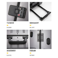 苏宁宜品商务铝框拉杆箱安全密码旅行箱20寸