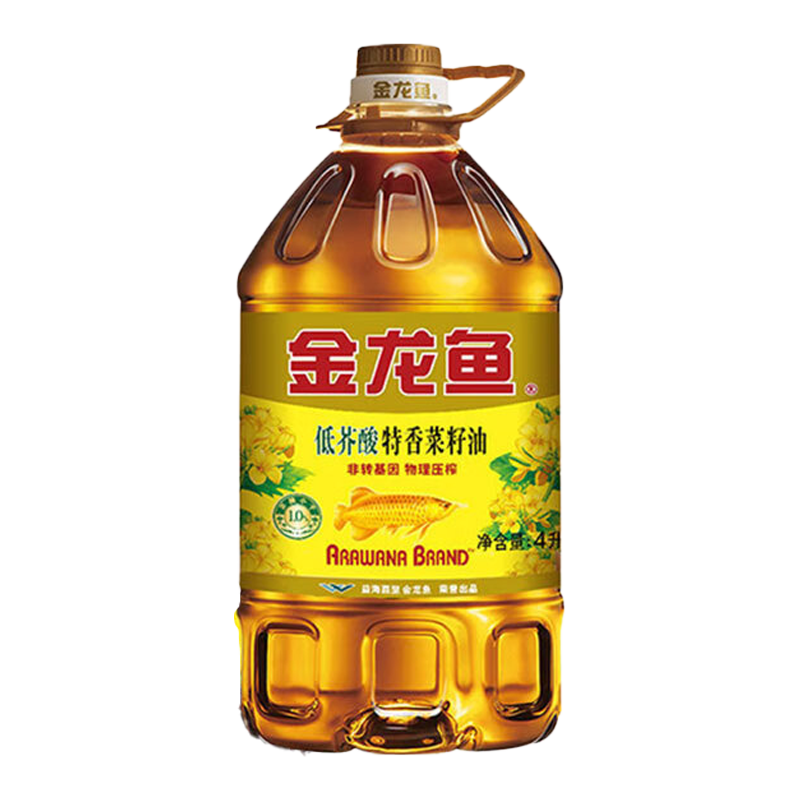 金龙鱼特香低芥酸菜籽油(非转基因/物理压榨)4L