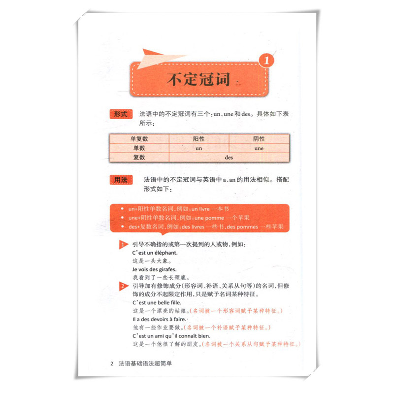 [正版]法语基础语法超简单 法语学生语法参考书法语语法渐进法语基础语法练习题便携口袋书零基础法语学习者自学入门语法书高清大图